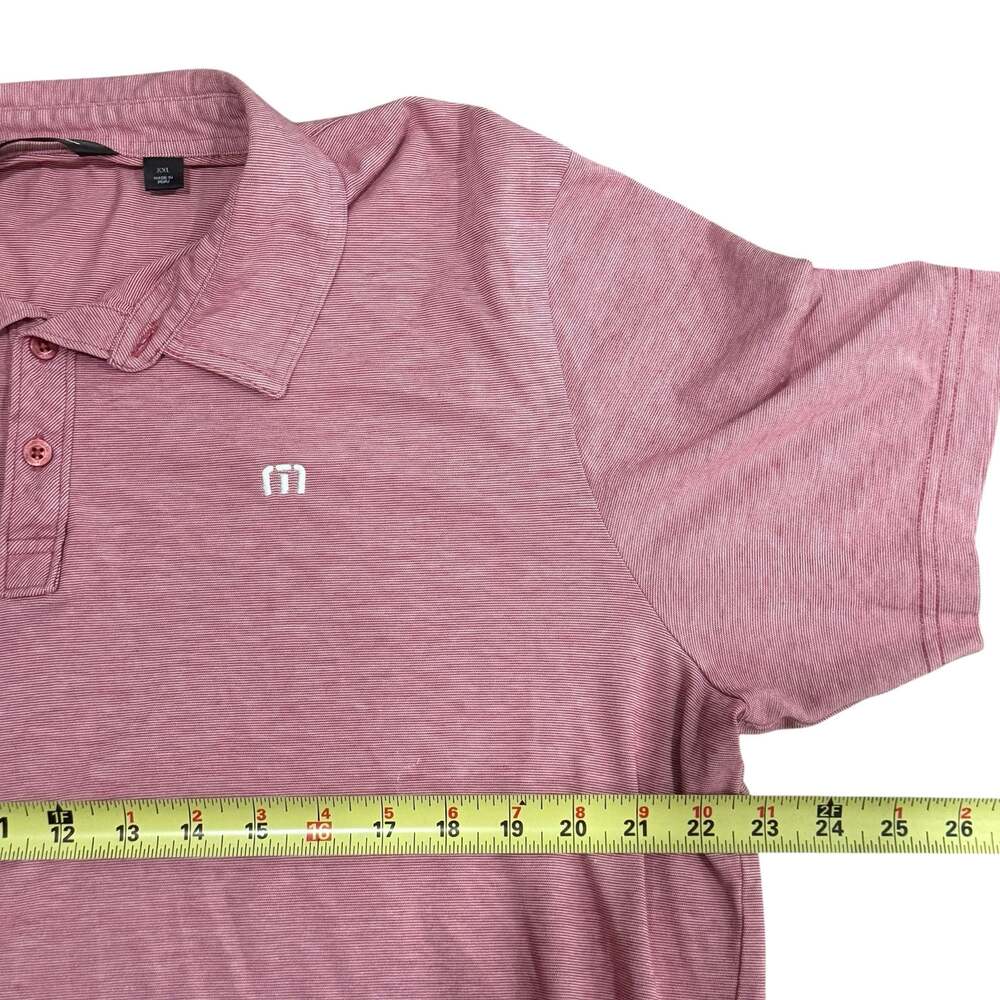 TravisMathew The Zinna Polo Shirt Mens XXL Heather Cardinal Red Palmetto Dunes - Picture 7 of 8